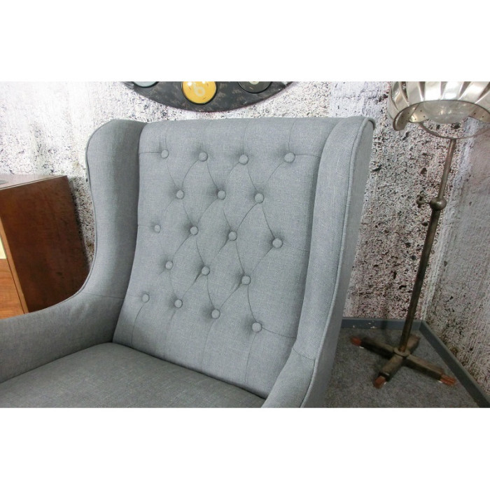 LILLY eleganter Schaukelstuhl grau