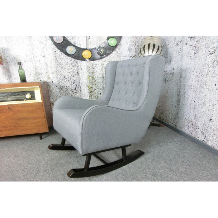 LILLY eleganter Schaukelstuhl grau