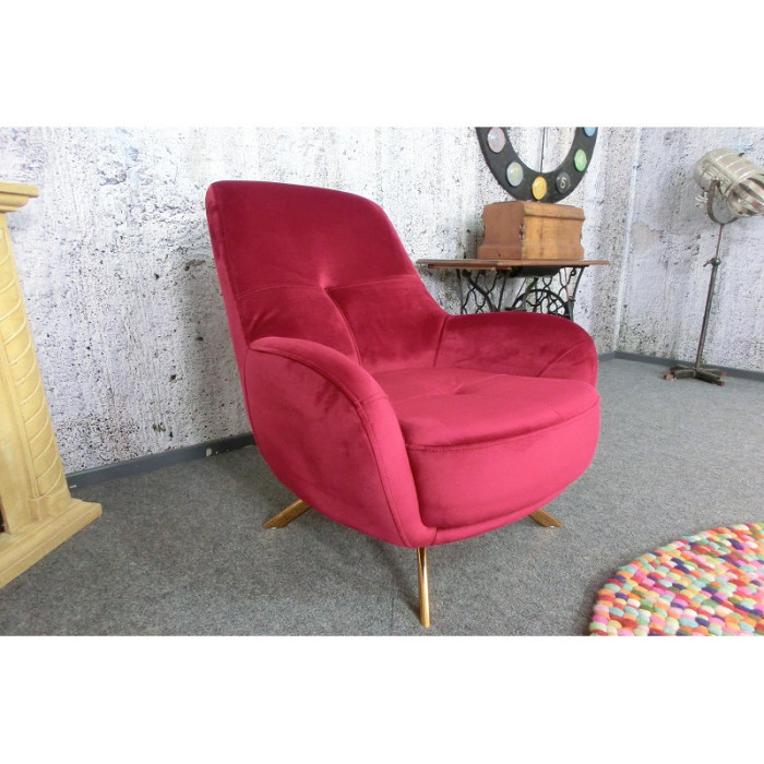ELEGANZA eleganter Sessel burgunderrot