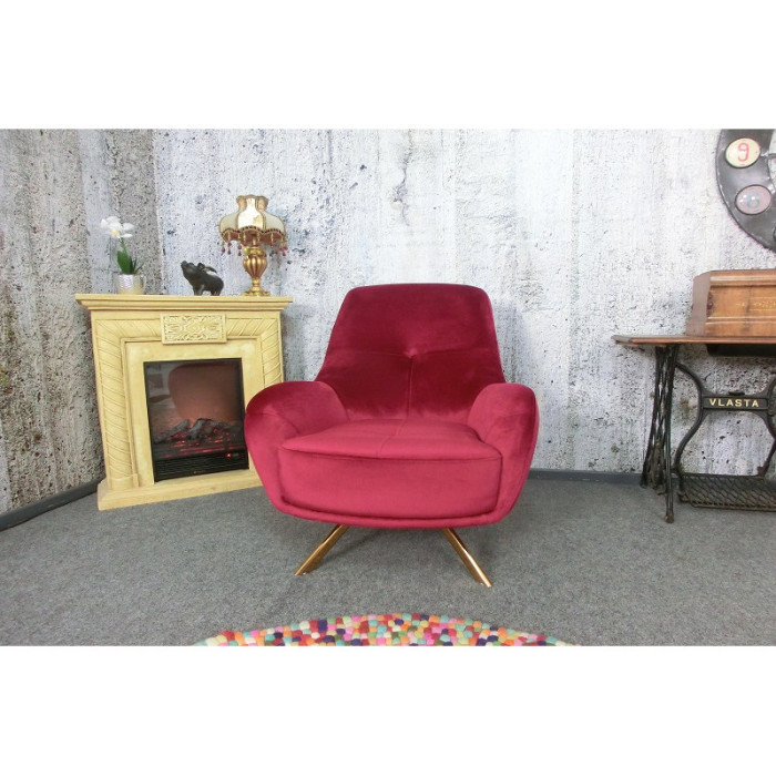 ELEGANZA eleganter Sessel burgunderrot