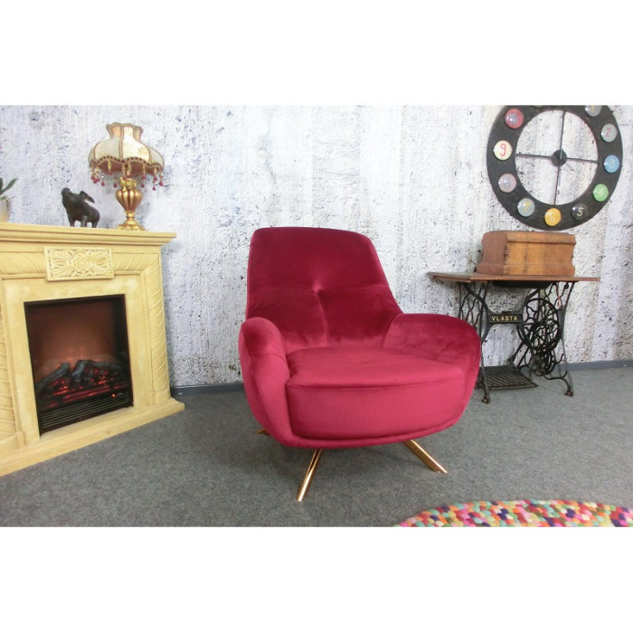 ELEGANZA eleganter Sessel burgunderrot