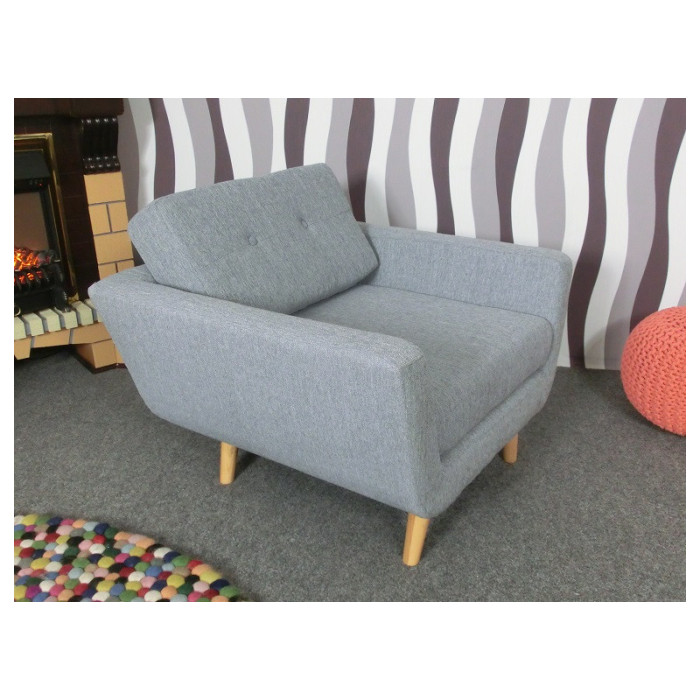 KINGSLEY Retro-Sessel grau