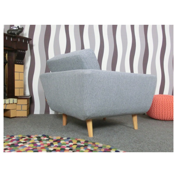 KINGSLEY Retro-Sessel grau
