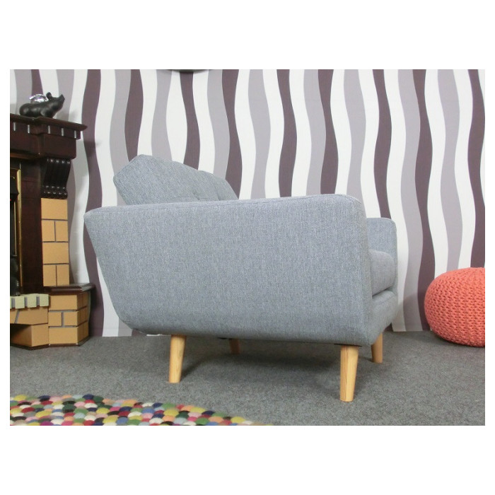 KINGSLEY Retro-Sessel grau
