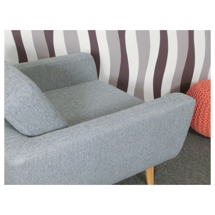 KINGSLEY Retro-Sessel grau