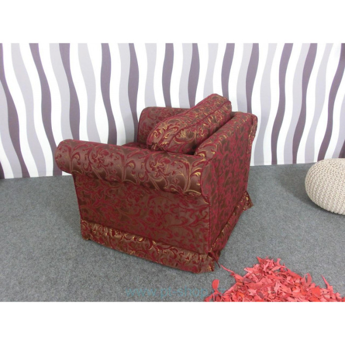 LUIZA MARGOT - Eleganter Sessel burgunderrot