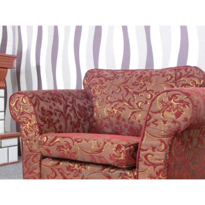 LUIZA MARGOT - Eleganter Sessel burgunderrot