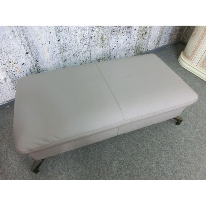 Nirgon Lederhocker grau