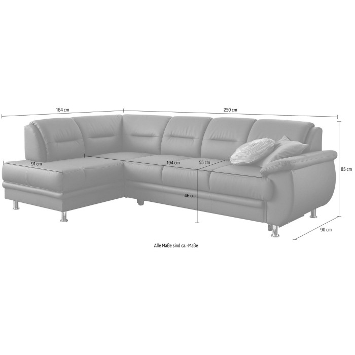 MAILAND Rozkládací rohová sedací souprava ekokůže černá