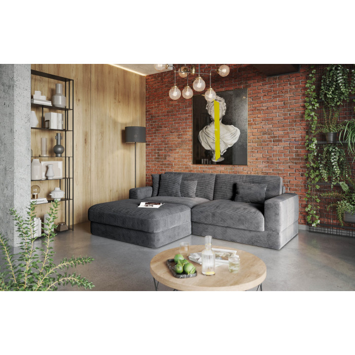 Innovid Cord-Sofa-Set grau