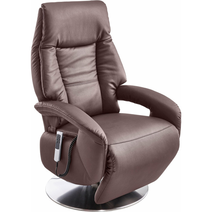 (2xM) Enjoy Kožené Relaxační křeslo krémové