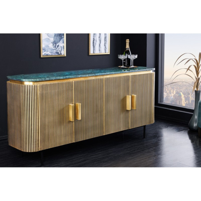 VENEZIANO komoda 160cm zelený mramor