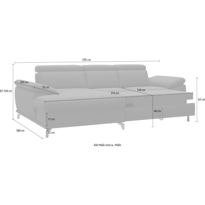 Schlafsofa Cabrio mit Stauraum savana
