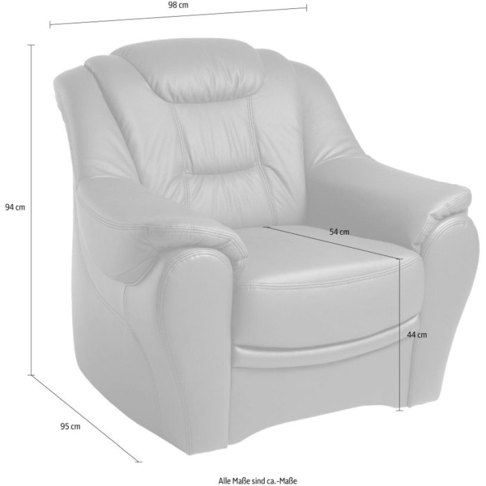 Bellevue bequemer Sessel in Mocca