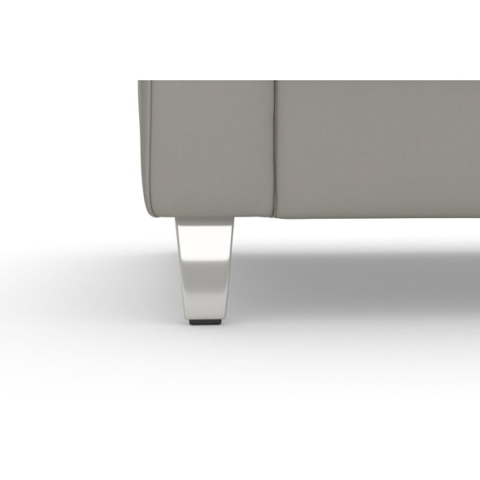 Arngast kožené křeslo světle šedé