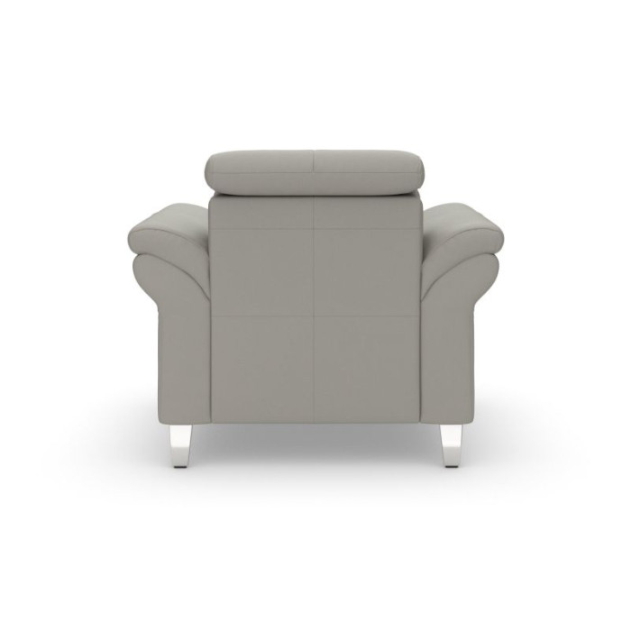 Arngast kožené křeslo světle šedé