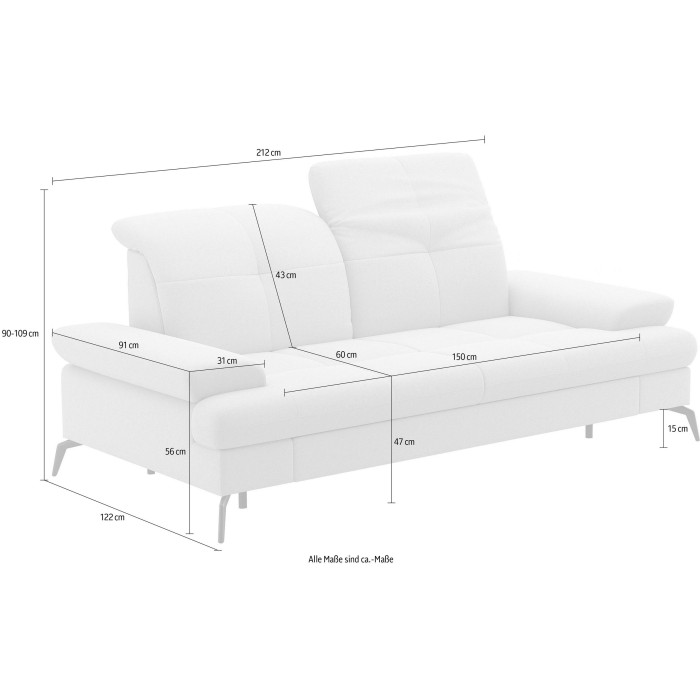 Amica pohovka v elegantní slonovinové barvě