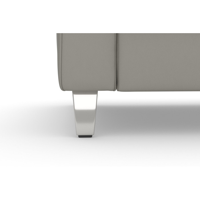 ARNGAST kožená dvoumístná pohovka světle šedá