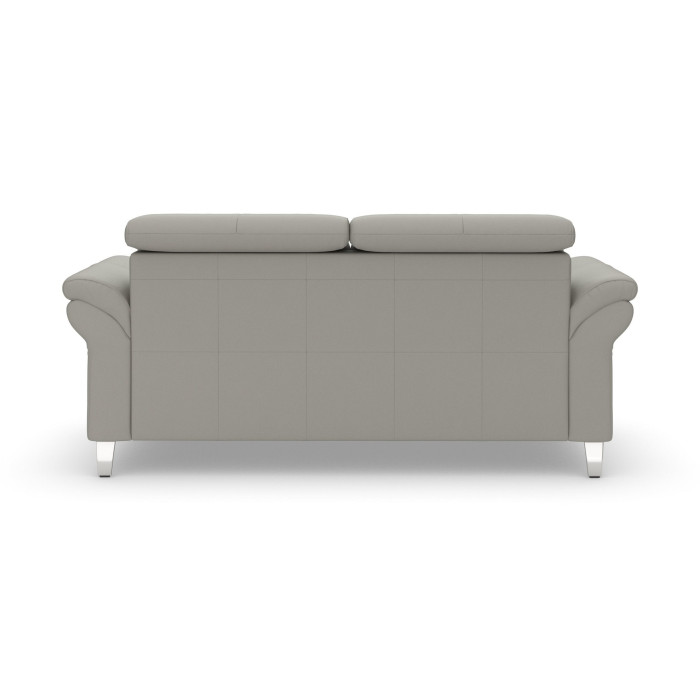 ARNGAST kožená dvoumístná pohovka světle šedá