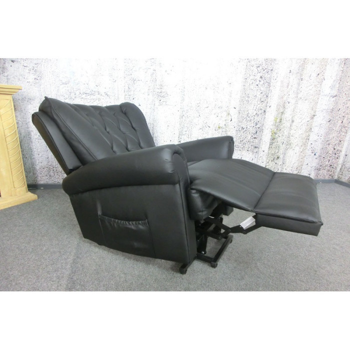 (1xM) ROYAL masážní elektrické relax TV křeslo černé
