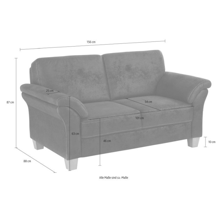 Borkum dvojmístná pohovka zeleno šedá