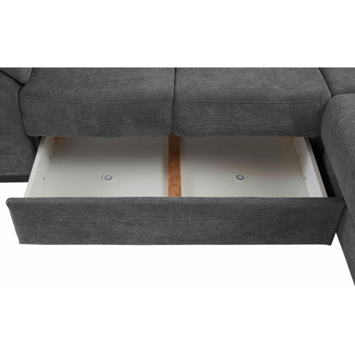 Montego rozkládací sedací souprava s úložným prostorem šedá