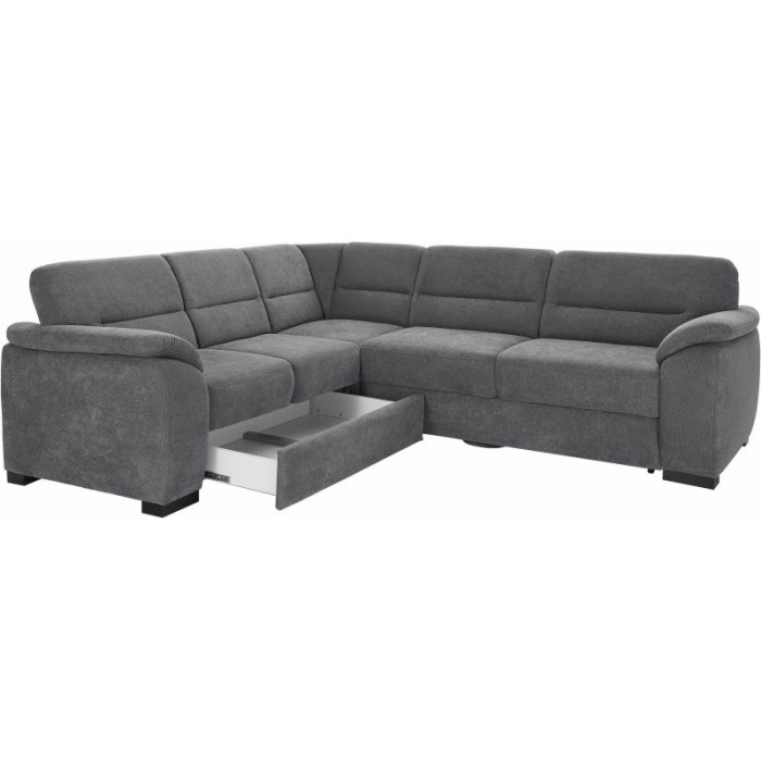 Montego rozkládací sedací souprava s úložným prostorem šedá