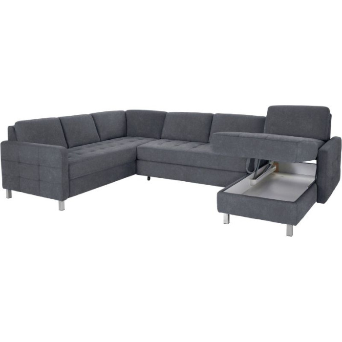 Pablo rozkládací sedací souprava s úložným prostorem tmavě šedá