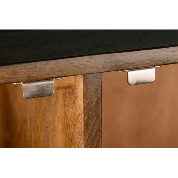 ZEN CIRCLE vysoká komoda 120 cm mangové dřevo černohnědá