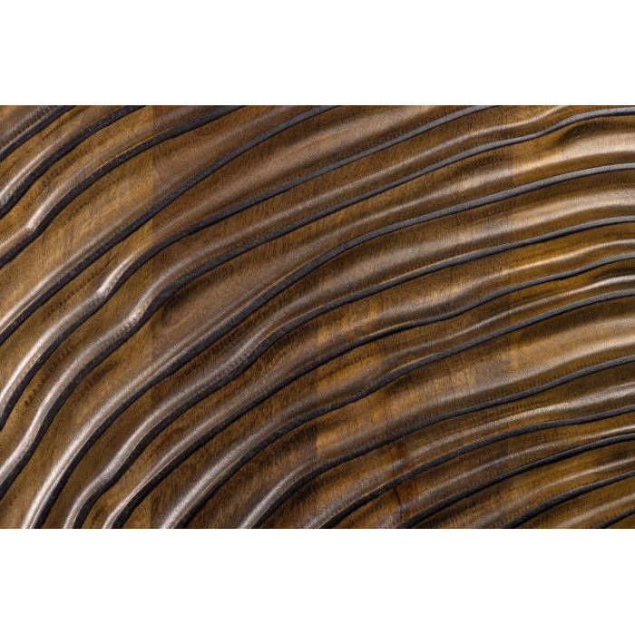 ZEN CIRCLE vysoká komoda 120 cm mangové dřevo černohnědá