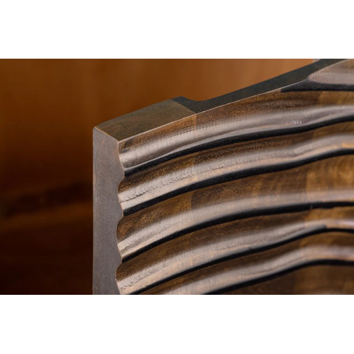 ZEN CIRCLE vysoká komoda 120 cm mangové dřevo černohnědá