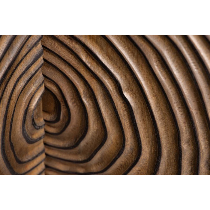 ZEN CIRCLE komoda 180cm mangové dřevo černohnědá