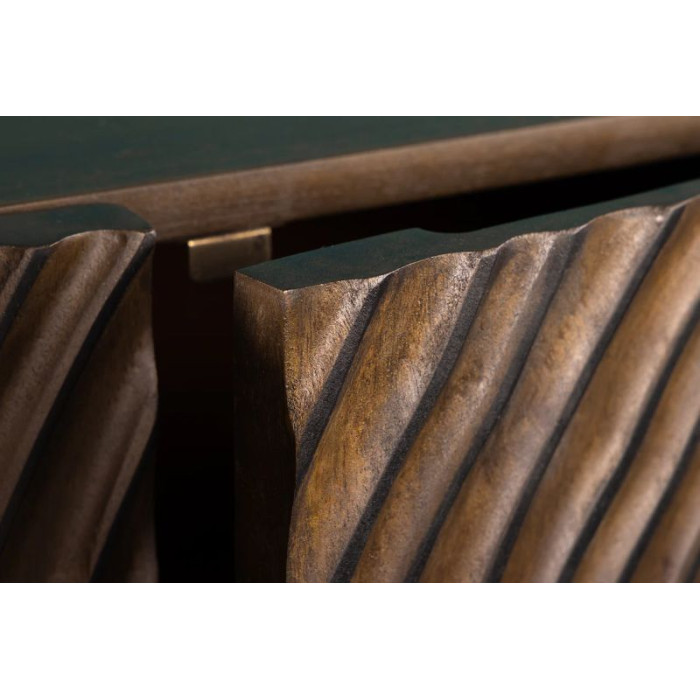 ZEN CIRCLE komoda 180cm mangové dřevo černohnědá