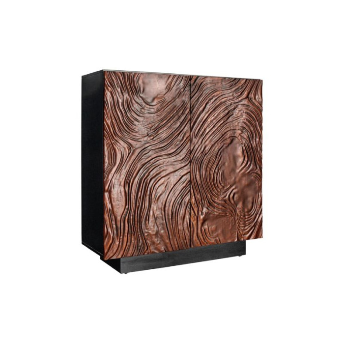 FLUID komoda 110 cm akáciové dřevo tmavě ořechově hnědá