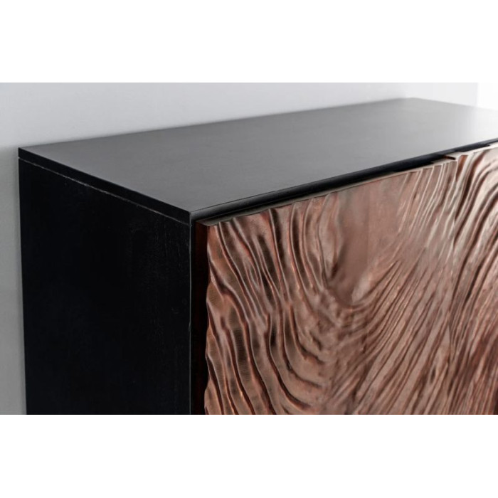 FLUID komoda 110 cm akáciové dřevo tmavě ořechově hnědá