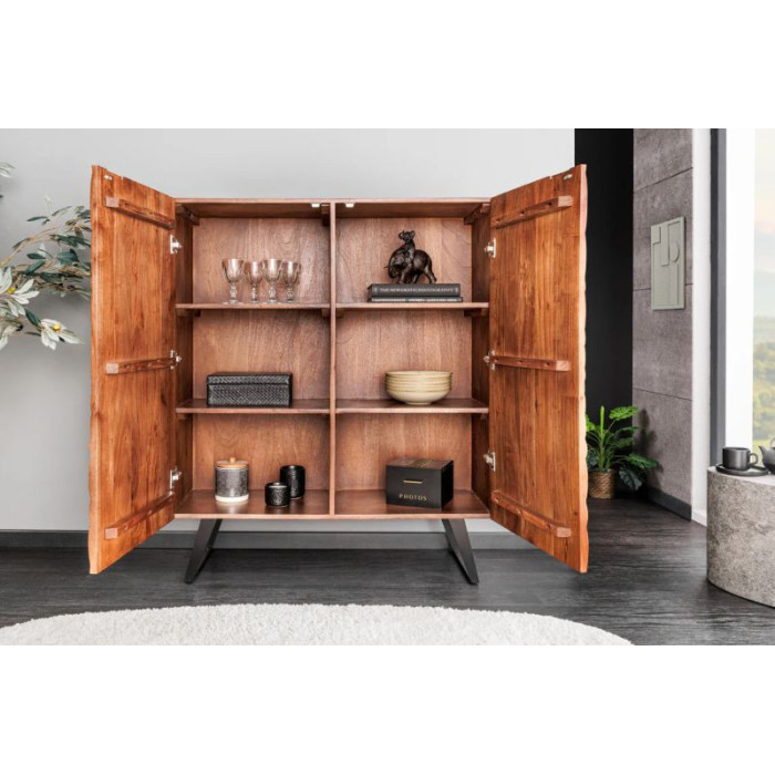 FLUID komoda 120 cm 3D akácie ořech hnědá