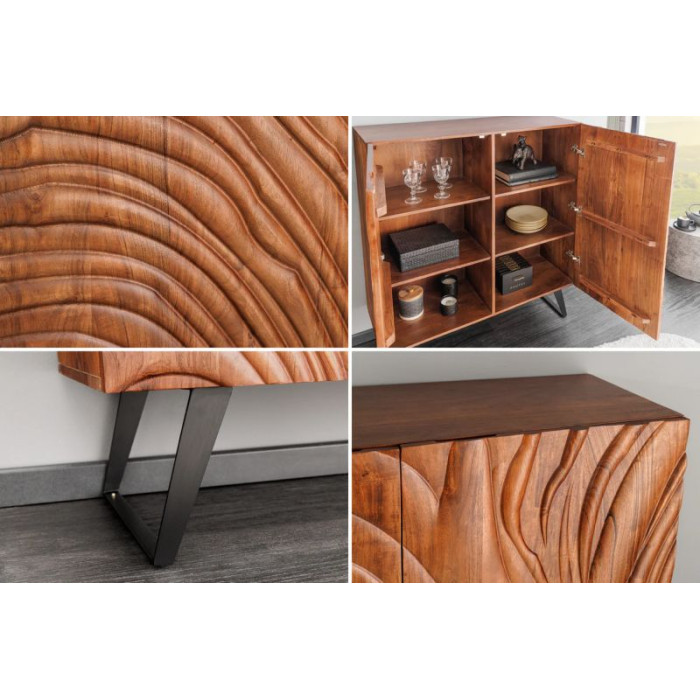 FLUID komoda 120 cm akácie ořech hnědá