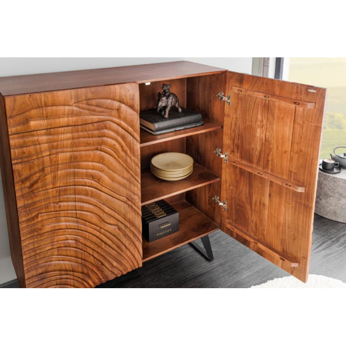 FLUID komoda 120 cm 3D akácie ořech hnědá