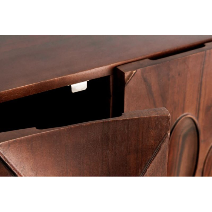 DUNE komoda 120cm akáciové dřevo tmavě ořechově hnědá