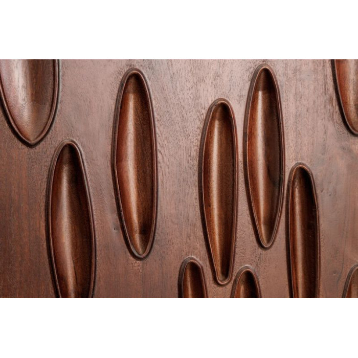 DUNE komoda 120cm akáciové dřevo tmavě ořechově hnědá