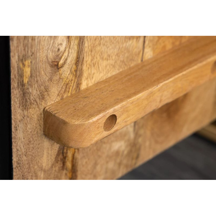 ZEN CIRCLE komoda 180cm mangové dřevo černá bílá