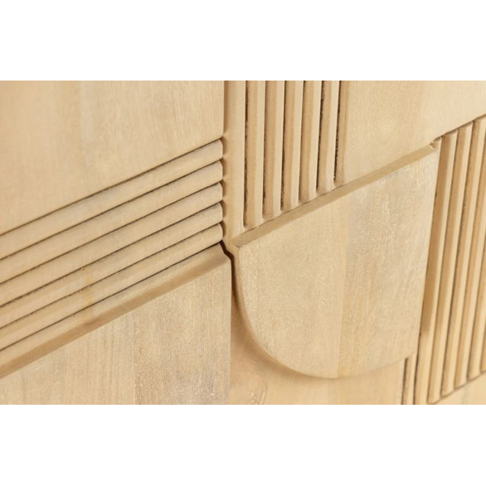 ART DECO Barová skříňka  140cm mangové dřevo bílá