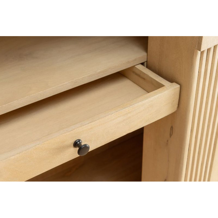 ART DECO Barová skříňka  140cm mangové dřevo bílá