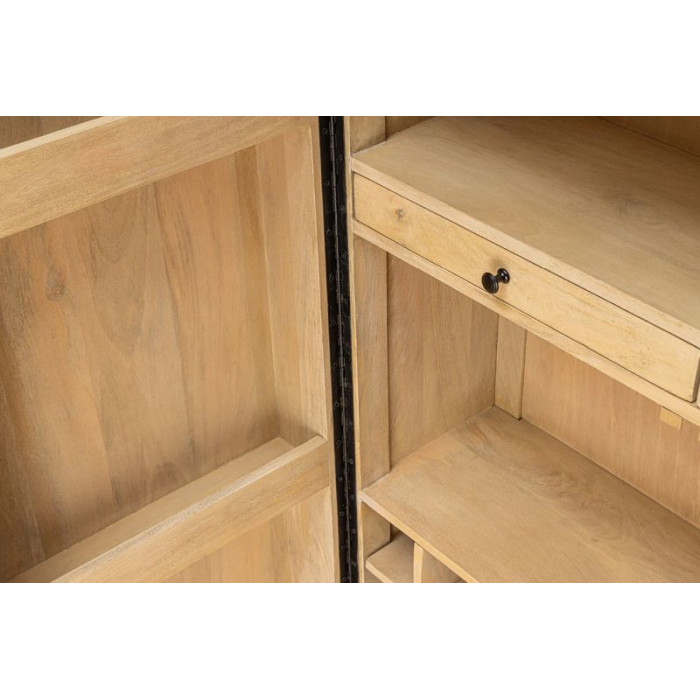 ART DECO Barová skříňka  140cm mangové dřevo bílá