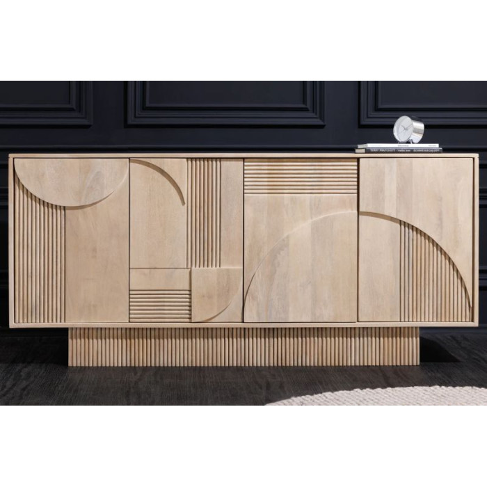 ART DECO komoda 170cm mangové dřevo bílené