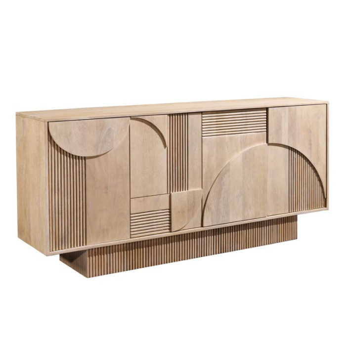 ART DECO komoda 170cm mangové dřevo bílené