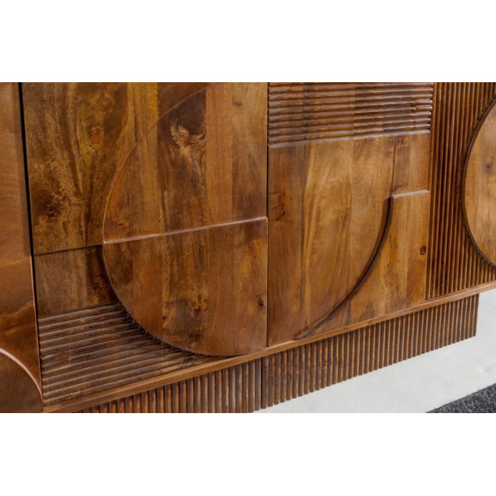 ART DECO komoda 170cm mangové dřevo hnědá