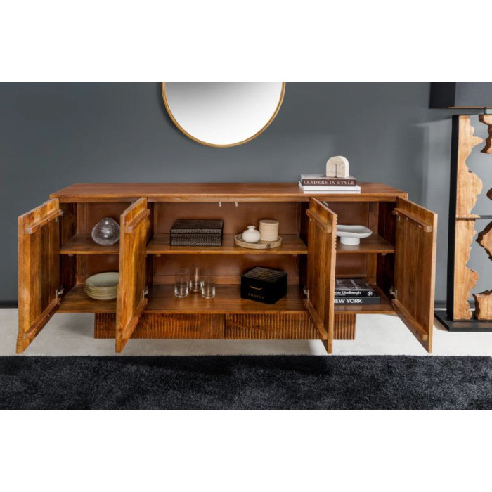 ART DECO komoda 170cm mangové dřevo hnědá