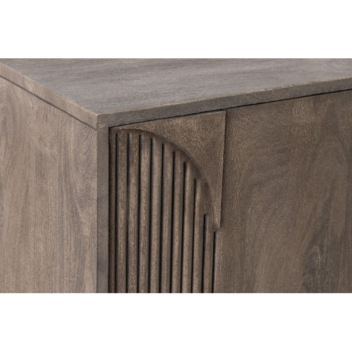 ART DECO komoda 170cm mangové dřevo šedá