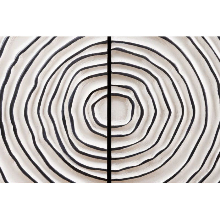 ZEN CIRCLE komoda 120cm černá bílá